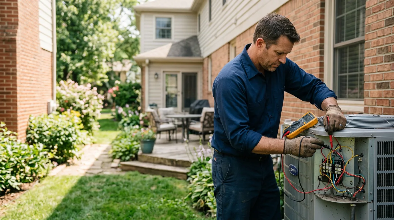 HVAC technician working near Mount Airy, NC